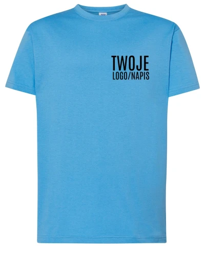 niebieska koszulka z logo firmy - nazwą firmy.webp