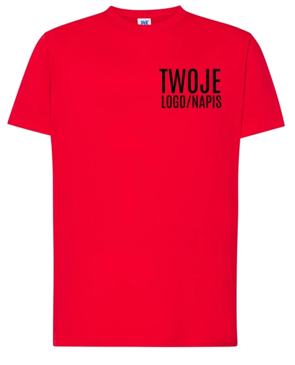 czerwona koszulka reklamowa z logiem firmy.webp