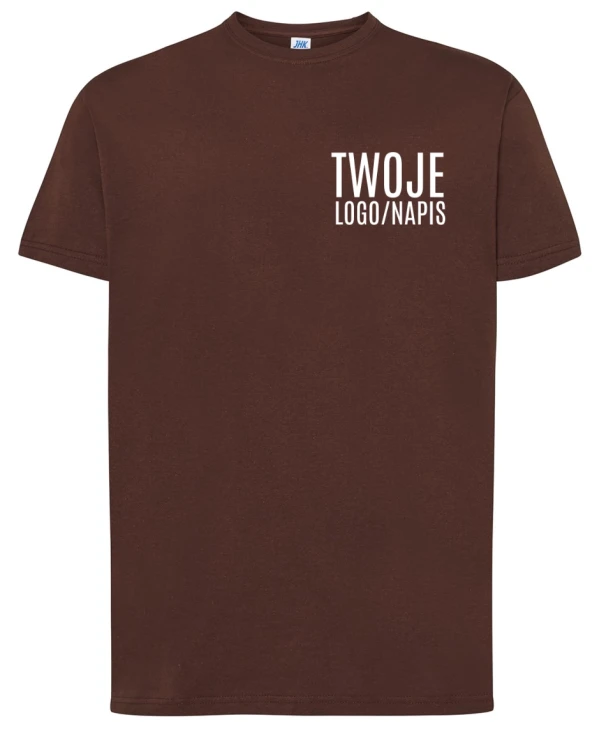 brązowa koszulka roboza z logiem firmowym.webp