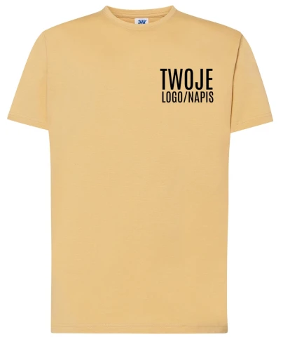 piaskowa koszulka reklamowa z logiem twojej firmy.webp