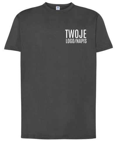 grafitowa koszulka promocyna z logiem.webp