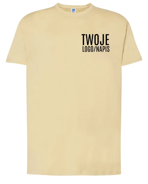 koszulka piaskowa z logiem firmowym.webp