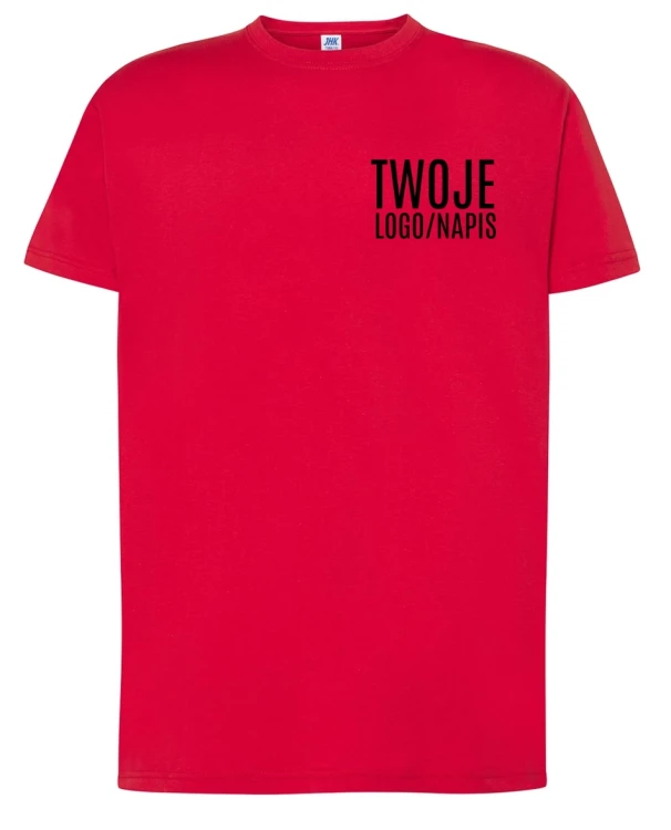 czerwona koszulka reklamowa z logiem .webp