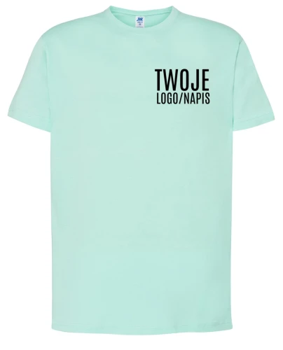 miętowa koszulka firmowa z logiem firmowym.webp