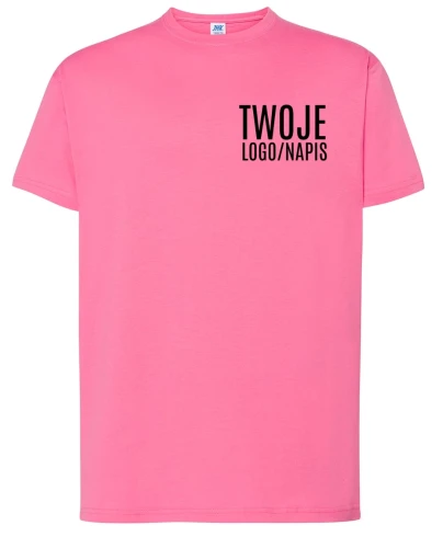 różowa koszulka reklamowa z logiem .webp