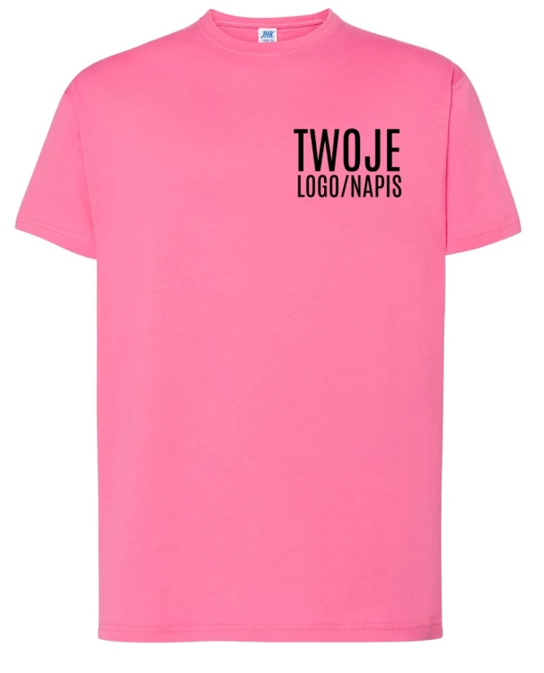 różowa koszulka reklamowa z logiem .webp