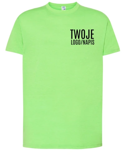 neonowa zielona koszulka firmowa z logiem.webp