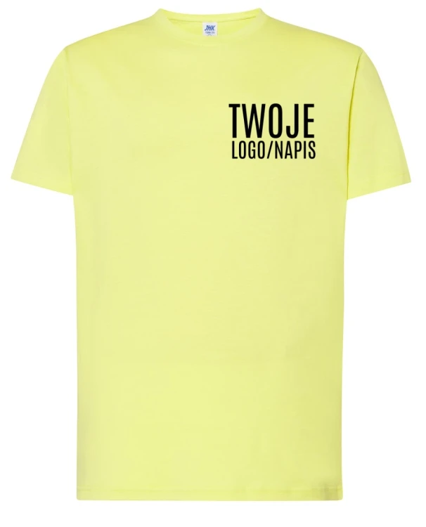 pistacjowa koszulka z logiem firmowowym na zamówienie.webp