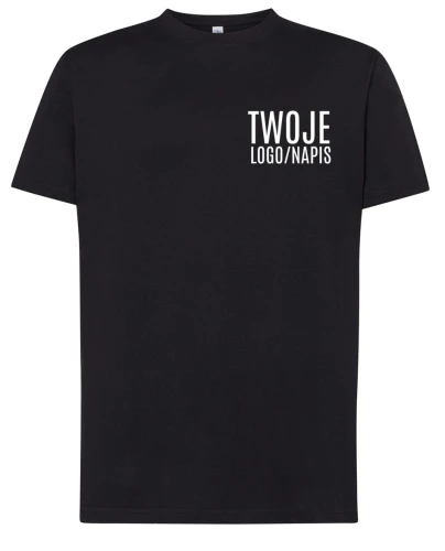 czarna koszulka robocza z logiem firmowym.webp