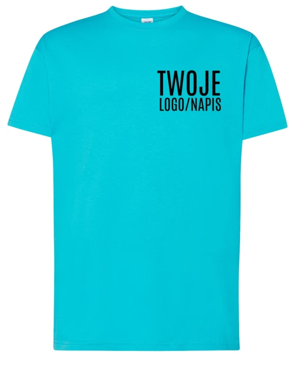 TURKUSOWA KOSZULKA Z LOGIEM FIRMOWYM.webp