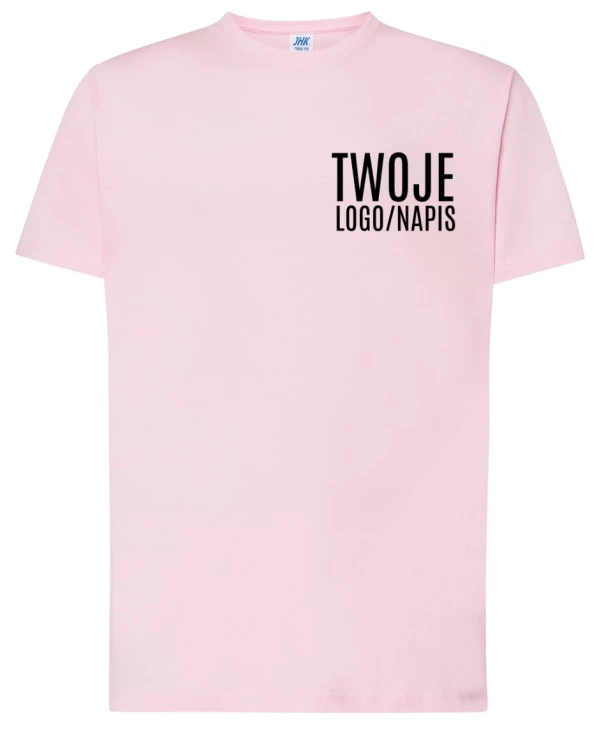 RÓŻOWA KOSZULKA BIZNESOWA Z LOGIEM WŁASNEJ FIRMY.webp