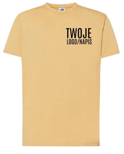 beżowa koszulka firmowa z logiem dla firm.webp