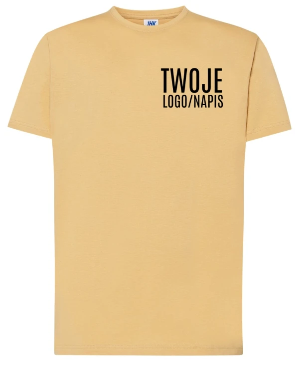 beżowa koszulka firmowa z logiem dla firm.webp
