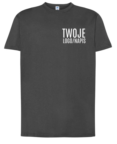 grafitowa koszulka z logiem firmowym.webp