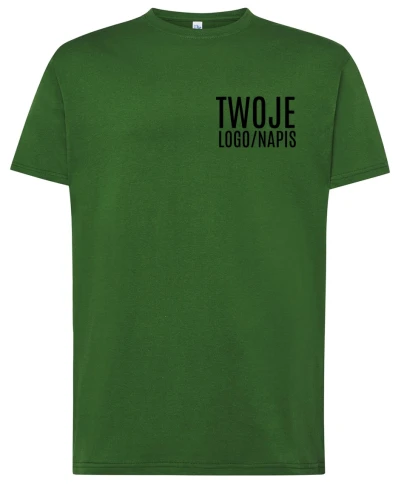 koszulka butelkowa zieleń z firmowym logiem.webp