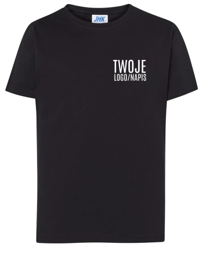 czarna koszulka z logiem firmy.webp