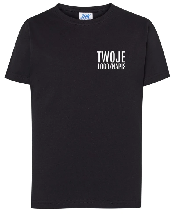czarna koszulka z logiem firmy.webp