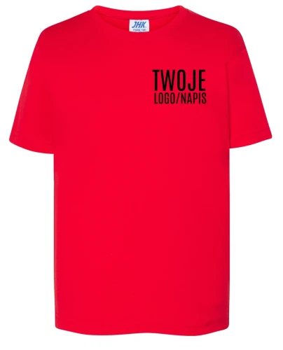 czerwona koszulka reklamowa z logiem twojej firmy.webp