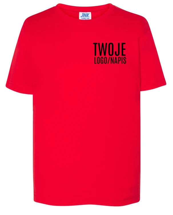 czerwona koszulka reklamowa z logiem twojej firmy.webp
