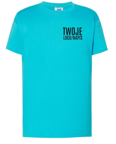 turkusowa koszulka z logiem firmowym z logo.webp