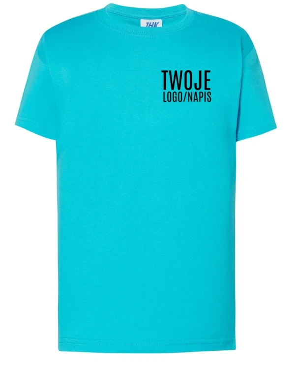 turkusowa koszulka z logiem firmowym z logo.webp