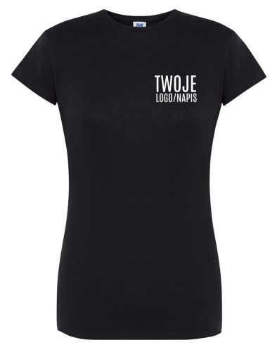 Czarna damska koszulka z logo firmy.jpg