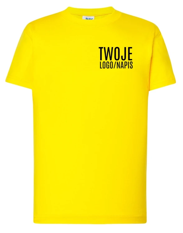 złota koszulka firmowa z logiem firmowym.webp