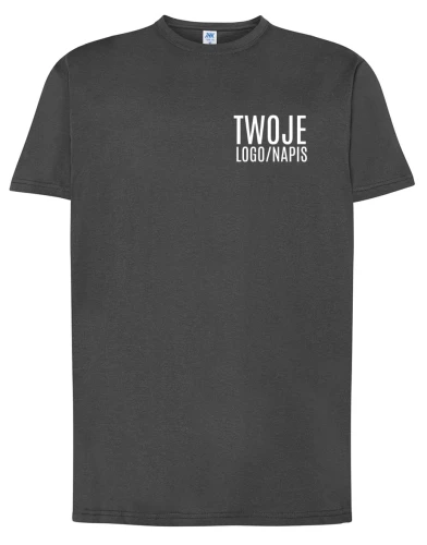 grafitowa koszulka z logiem firmowym.webp